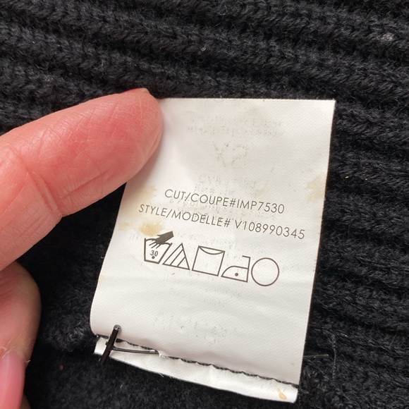 Vince Women's‎ Size XS Black Leather Sleeve Asymmetrical Boucle Wool Jacket - Picture 7 of 9